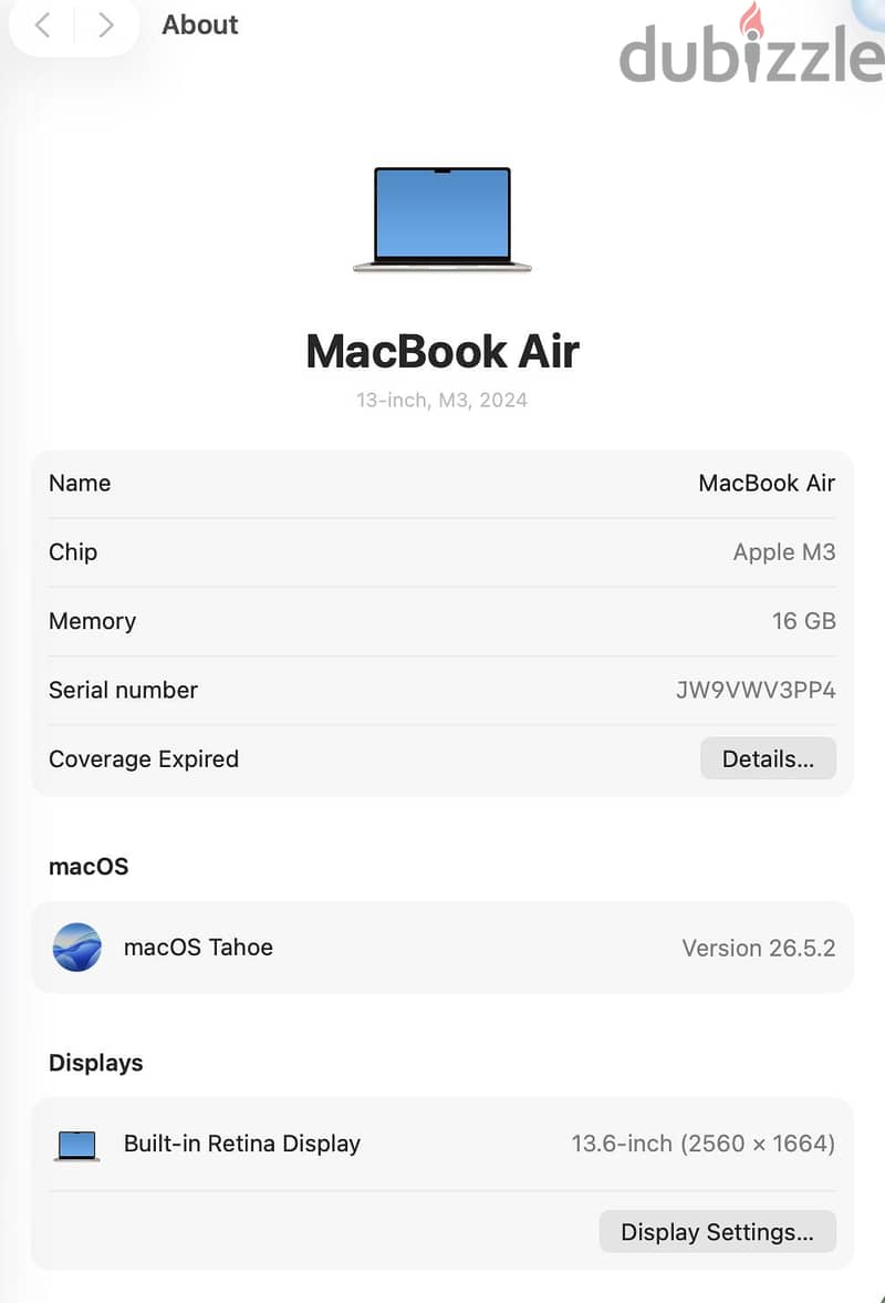 MacBook Air -2024 - 13-inch M3 4
