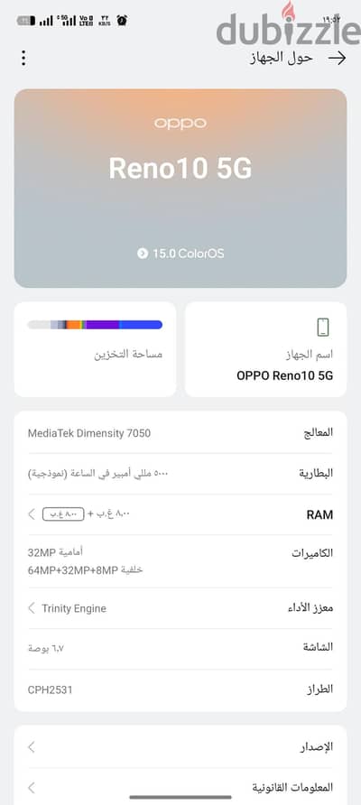 oppo Reno 10 5Gكسر زيرو