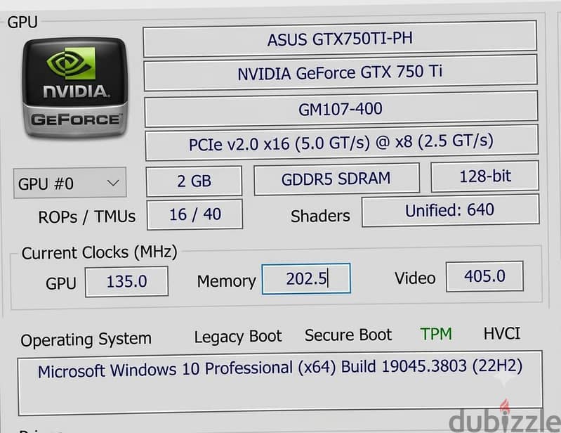 Nvidia GeForce gtx 750 ti 2g 1