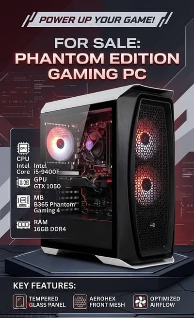 Gaming PC - Core i5-9400F & GTX 1050
