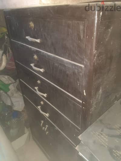 وحدة ادراج ٤ درج بكوالين ودرفتين خشب عموله