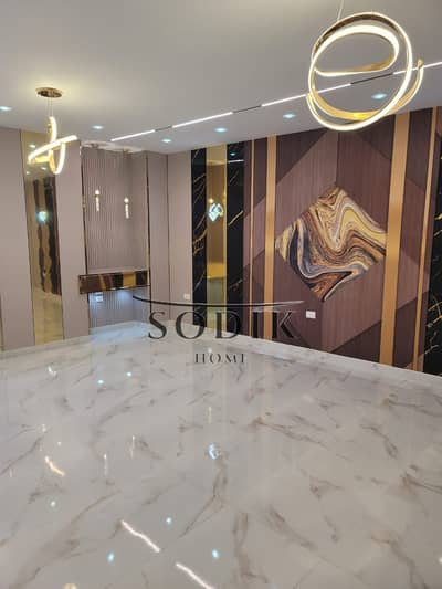 Luxury 230 sqm ground floor apartment with garden for sale in Beit Al Watan – Obour City  Directly behind the golf course wall | Opposite the new Je