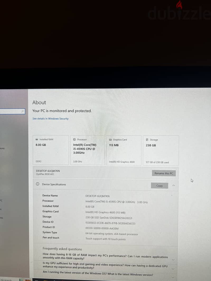 Dell all in one 7