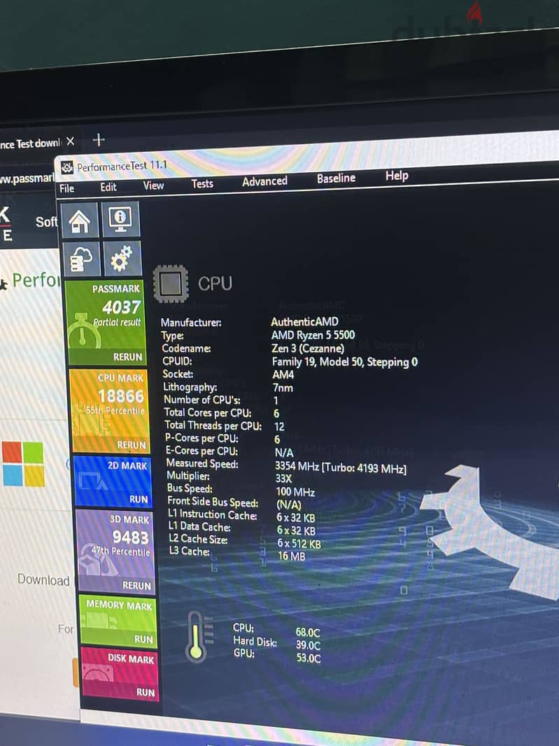 AMD RYZEN 5 5500 - 6 CORES 3