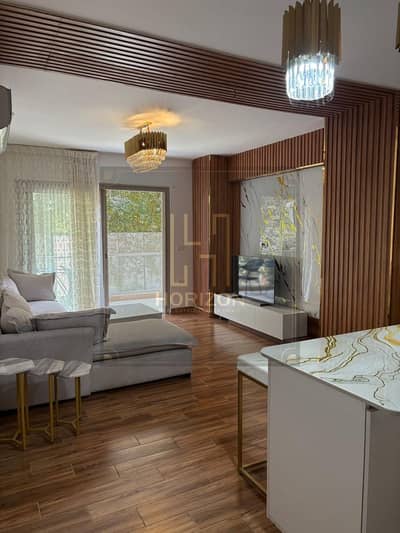 furnished modern apartment with garden 2rooms rent Galleria Moon Valley New Cairo