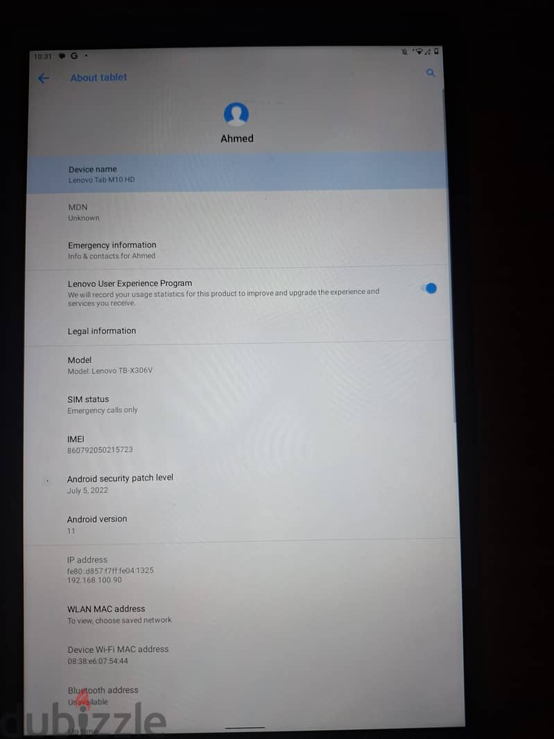 lenovo Tab M10 HD with SIM card 2