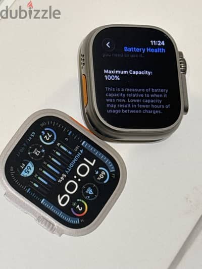 Apple Watch Ultra 2 - battery 100% - Natural Titanium - Ocean Strap