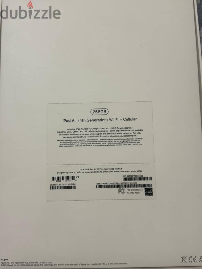 iPad Air 4 256GB WiFi + Cellular 2
