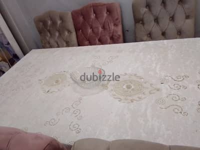 ترابيزه سفرة ب٦كراسي كابتونيه خشب زان عموله استعمال خفيف