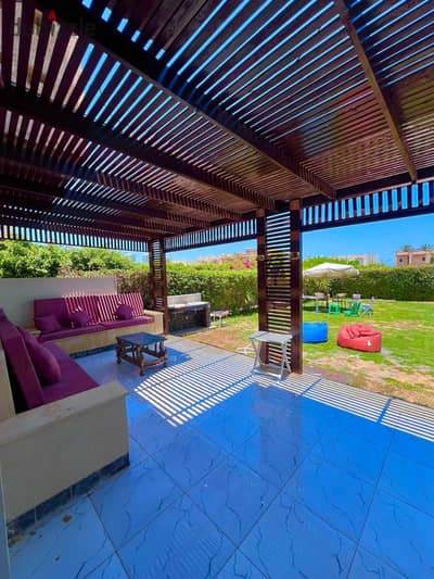 For rent in Marina North Coast, a ground chalet with a private garden, Marina 7