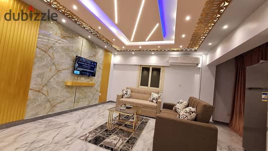 Fully furnished, air-conditioned hotel-style studio with all modern appliances, in a prime location in Nasr City on Abbas El Akkad Street and near Cit