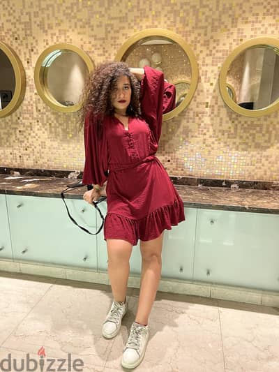 VERO MODA Burgundy mid dress