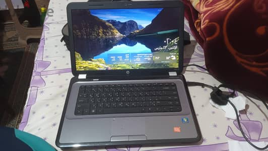لاتوب hp بطارية سليمة وكامل بالشنطة