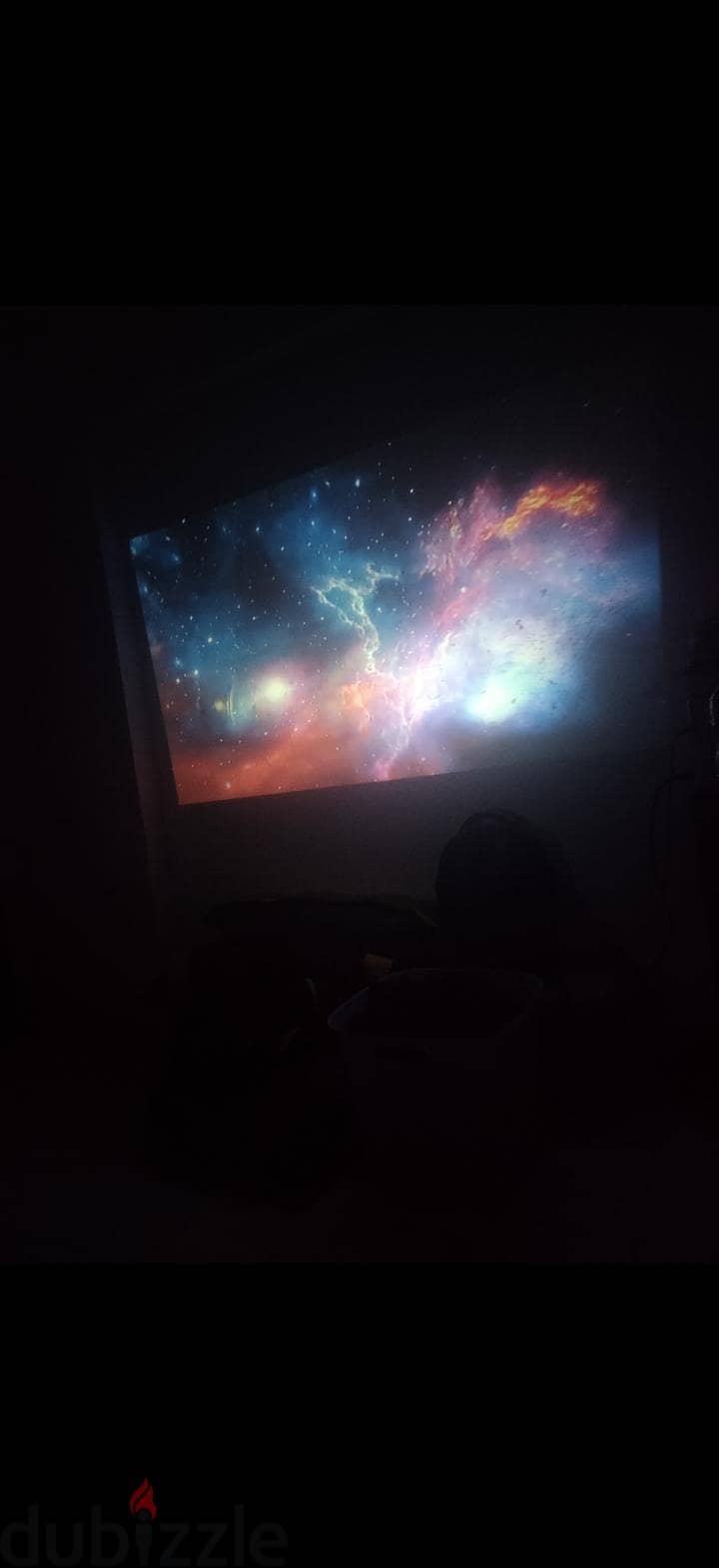 Mini led Projector + Mi stick smart tv 9