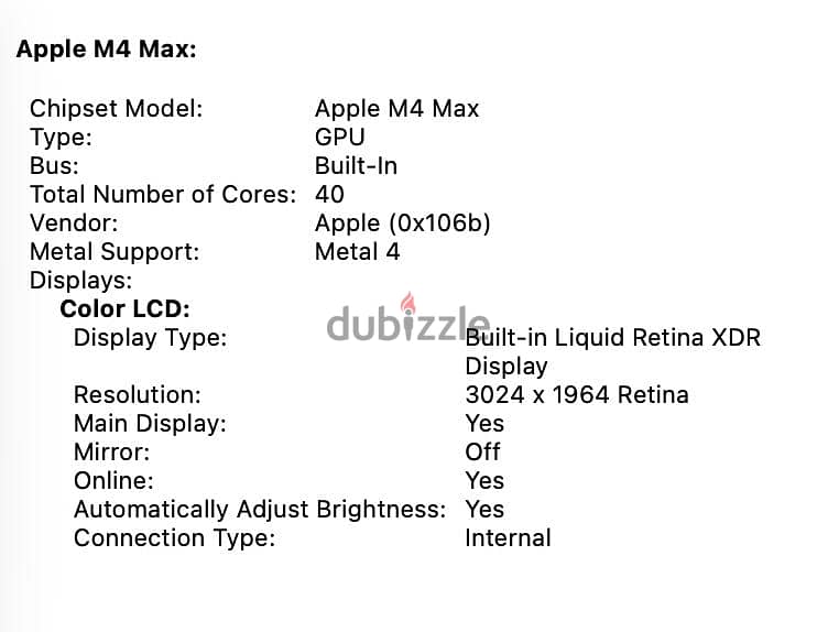 MacBook Pro 14” M4 Max 1TB/64GB 2