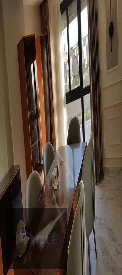 Luxurious furnished apartment with hotel-style furniture for rent at the lowest price in the prestigious Sky Condos compound in Villette , New Cairo
