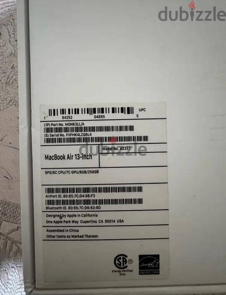 Macbook air m 1 3