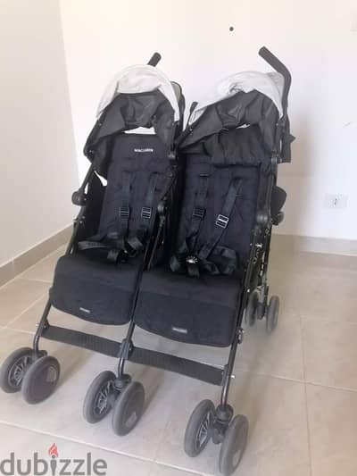 استرولر توأم Maclaren Twin Techno أصلية – حالة ممتازة جدًا