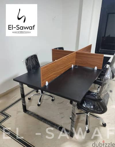خلية عمل-ورك ستيشن خشب mdfاسباني- اثاث مكتبي-work station-partiton