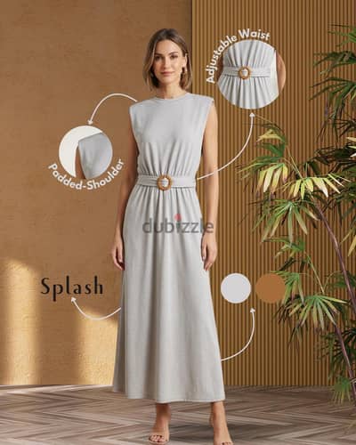 Splash Adjustable Grey Dress