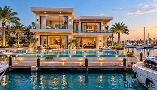 Luxury standalone villa with stunning Marina views fully finished with premium ACs and kitchen in Ras El Hekma North Coast near Silver Sands Marassi G