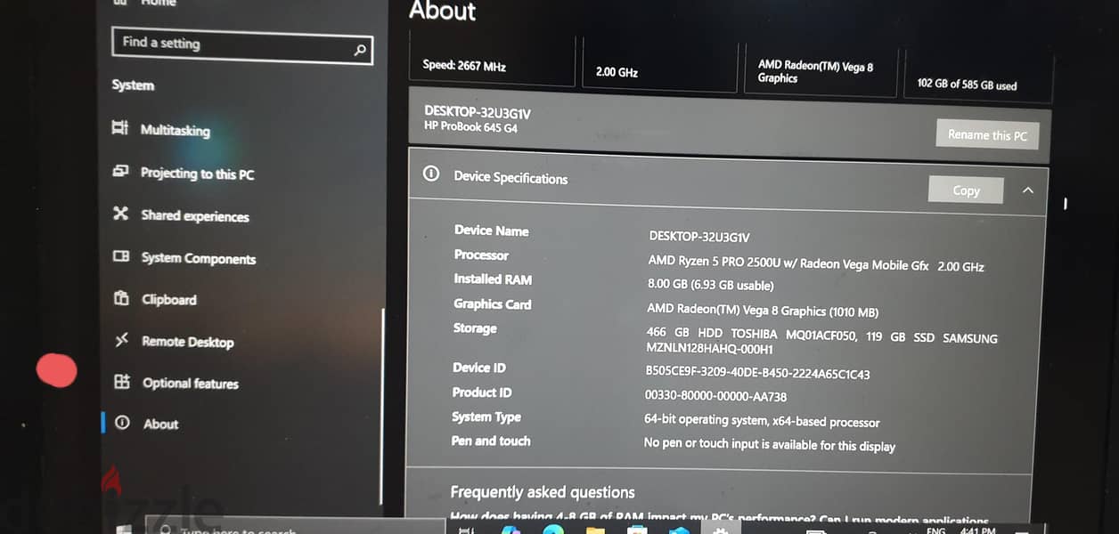 hp G645 g4 1