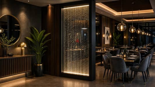 الستارة المائية ديكور عصرى و تحكم عن بعد Water bubbles decor