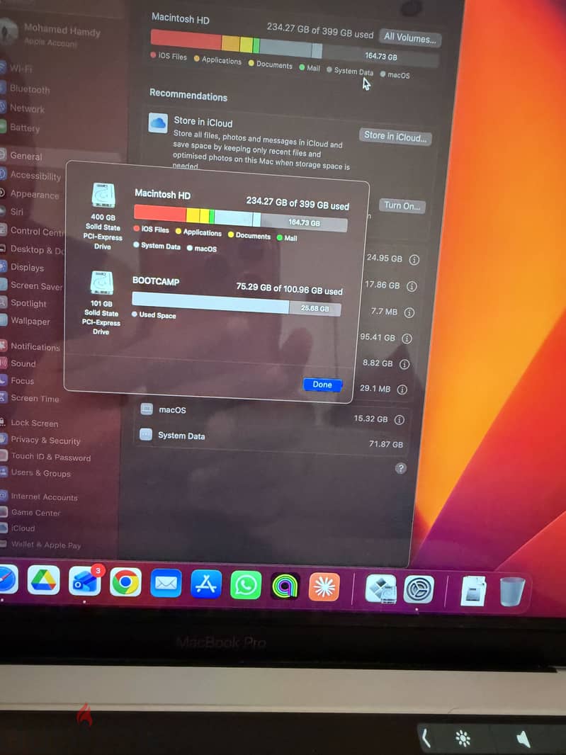 Macbook 2018 pro Touch bar 1