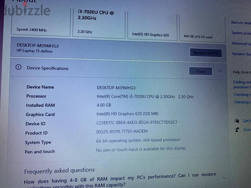 hp laptop desktop-M39MHG3 1