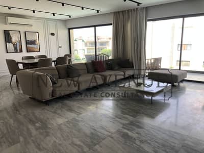 Finished Apartment with ACs and German Kitchen with Premium Appliances from Reputable Brands Water Features View in Lake View Residence 1 New Cairo