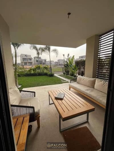 Duplex apartment with garden for sale, ready to move in, installments over 10 years in Stoda Sheraton, minutes from Valori and near Taj City and City