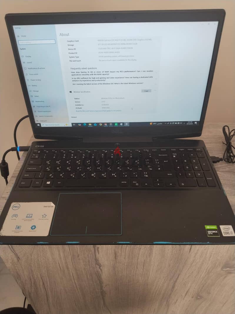 dell g3 cor i7 10750h 4