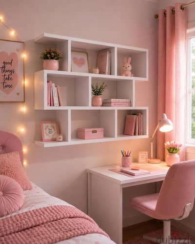 مكتبه معلقه خشب mdf اسب