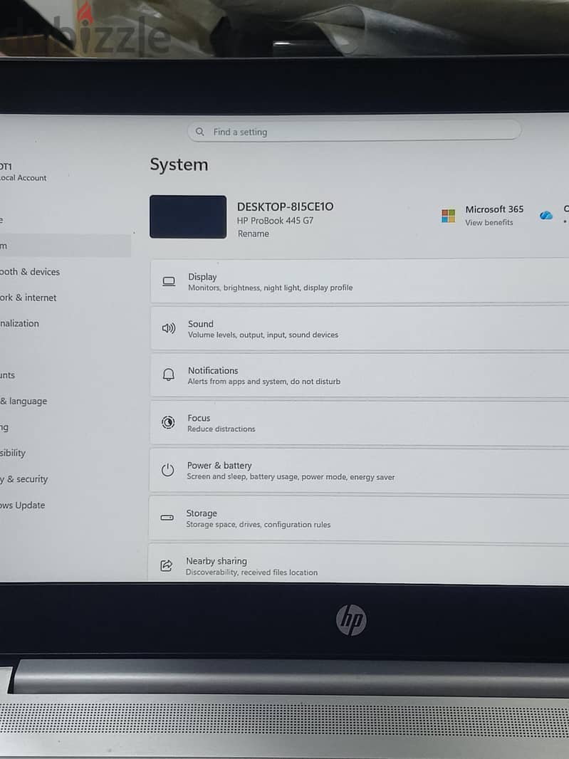 laptop hp 445 G7 4
