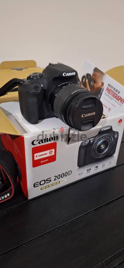 Canon EOS 2000D + العدسة والمشتملات