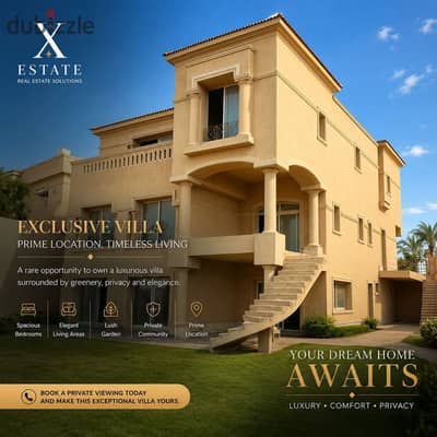A standalone villa for sale in Royal Meadows, offering a spacious 976 sqm land area and 732 sqm BUA, distributed over