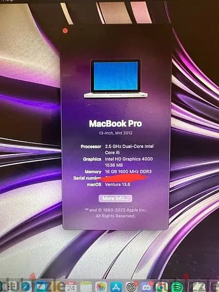 MacBook pro 2012 2
