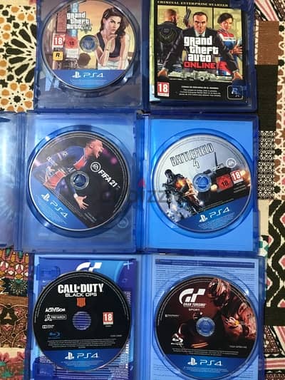 خمس اسطوانات للبيع