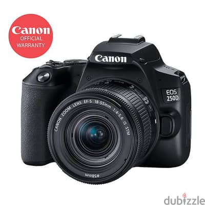 Canon EOS 250D مع عدسة 18-55 IS STM شاتر أقل من 5000