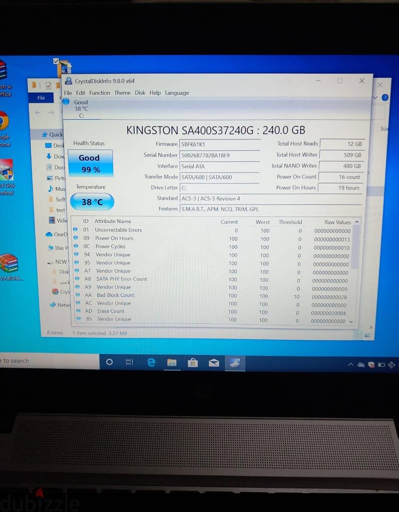Ssd 240G Kingston 3