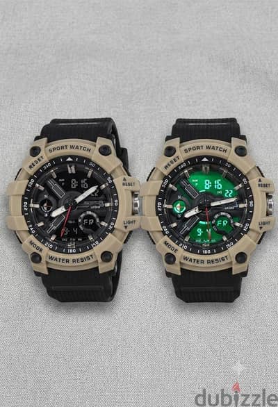 ساعة رياضية SANDA تكتيكية تصميم G-Shock بإضاءة ليلية مميزة