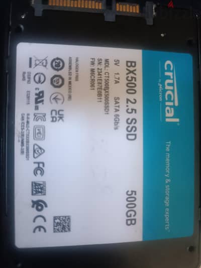 SSD hard 500 GB