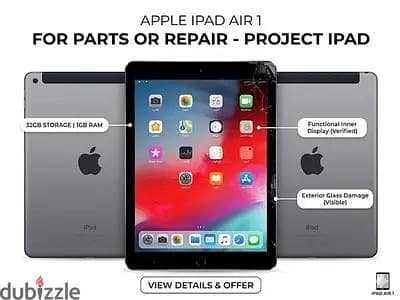 ايباد ابل اير الجيل الاول 10 بوصة حالة الزيرو I pad appel air new