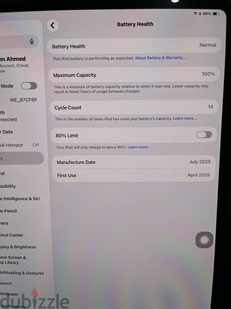 Ipad pro m5 13 inch Wi-Fi + Cellular 6