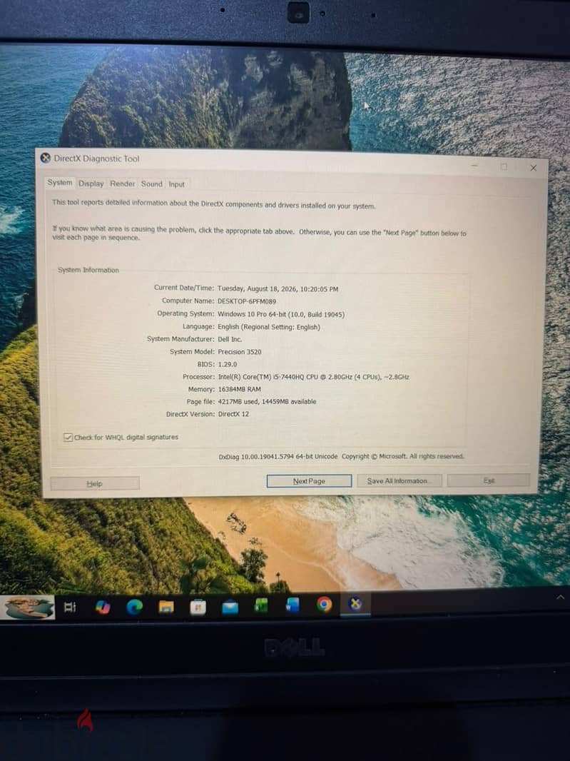 Dell Precision 3520 3