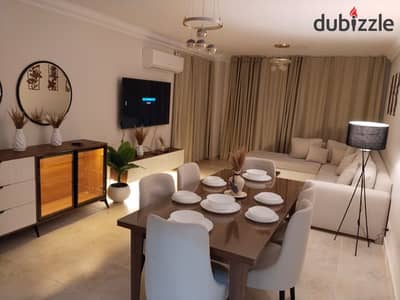 Furnished apartment for rent in Madinaty B12, 140 square meters, super deluxe finishing, close to all services.