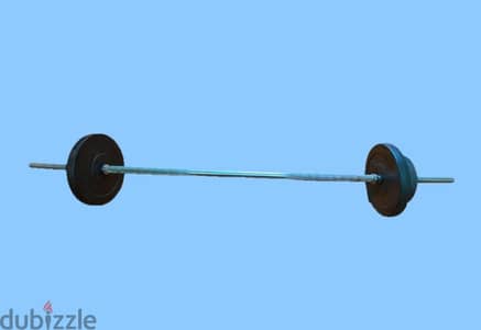 بار حديد مزود بأقفال محكمة bar deadlift, squat