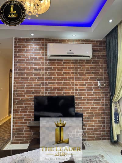 "Furnished ground floor apartment with a garden for rent in Madinaty B7"
