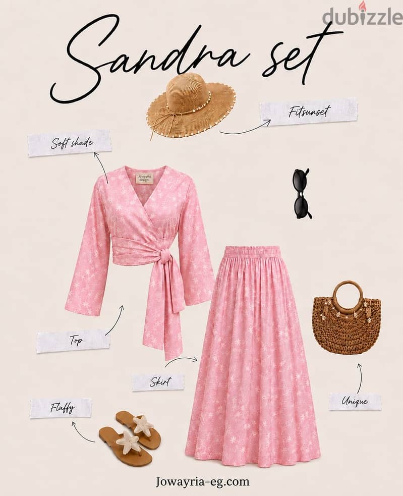 Set 2 pieces embroidered linen 1