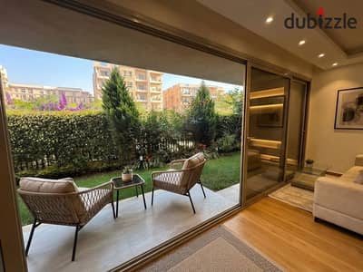 375m garden villa apartment 3 bedrooms for sale with 12 year installments prime location on Suez Road next to Madinaty and Butterfly in Sarai